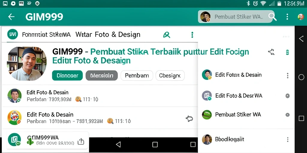 Tampilan antarmuka GIM999 untuk membuat stiker WA yang mudah digunakan.