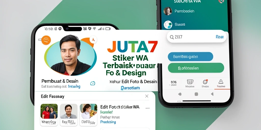 Antarmuka JUTA7 menampilkan berbagai fitur Pembuat Stiker WA.