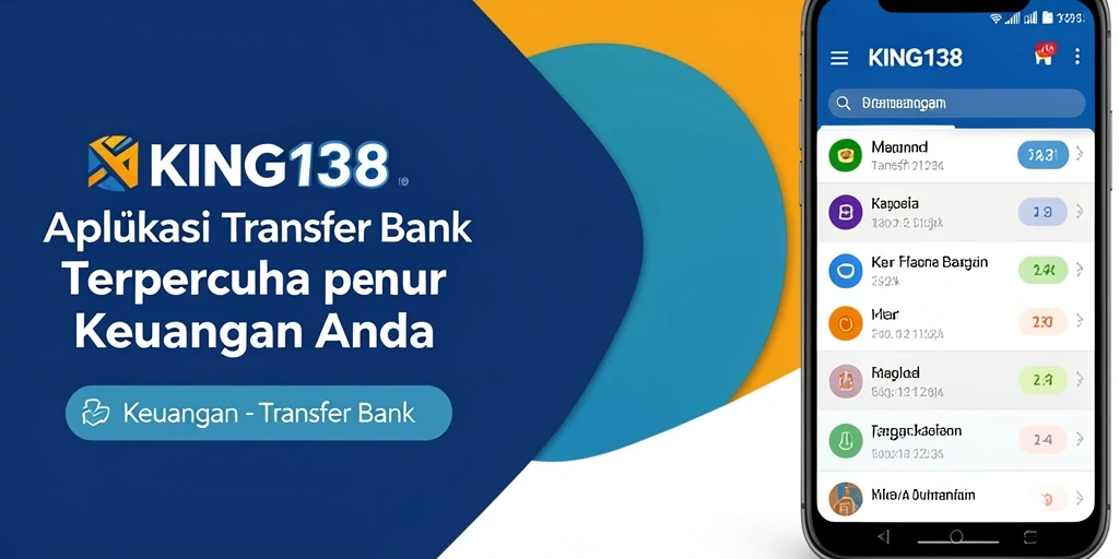 Tampilan antarmuka aplikasi Transfer Bank KING138 yang ramah pengguna.