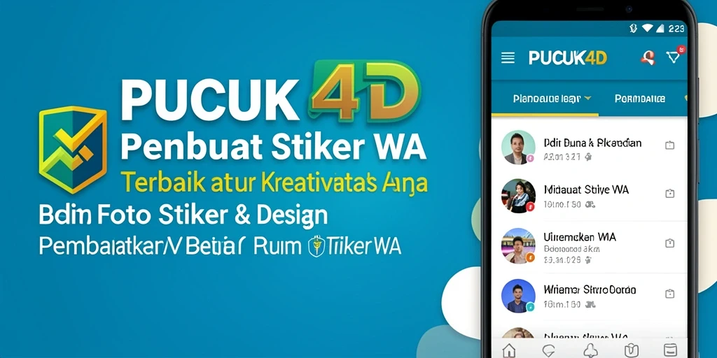 Tampilan antarmuka pengguna PUCUK4D saat membuat stiker WA.
