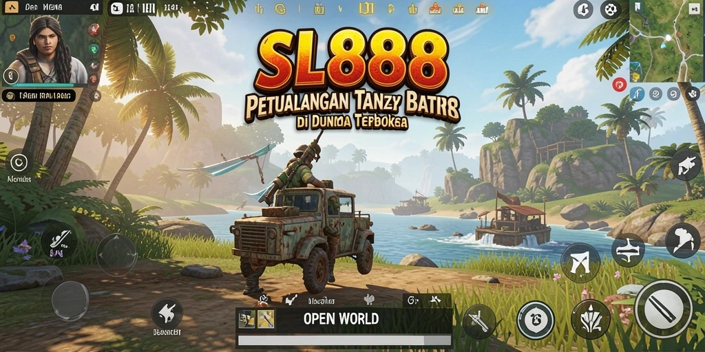 Antarmuka SL888 yang menawan menampilkan berbagai lokasi Open World.