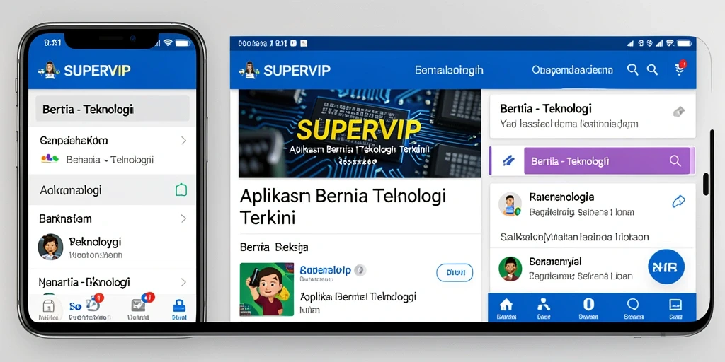 Tampilan antarmuka aplikasi SUPERVIP yang modern dan intuitif.