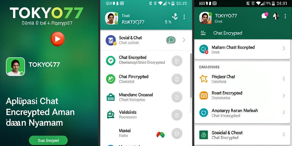 Tampilan antarmuka pengguna TOKYO77 dalam fitur Chat Encrypted.