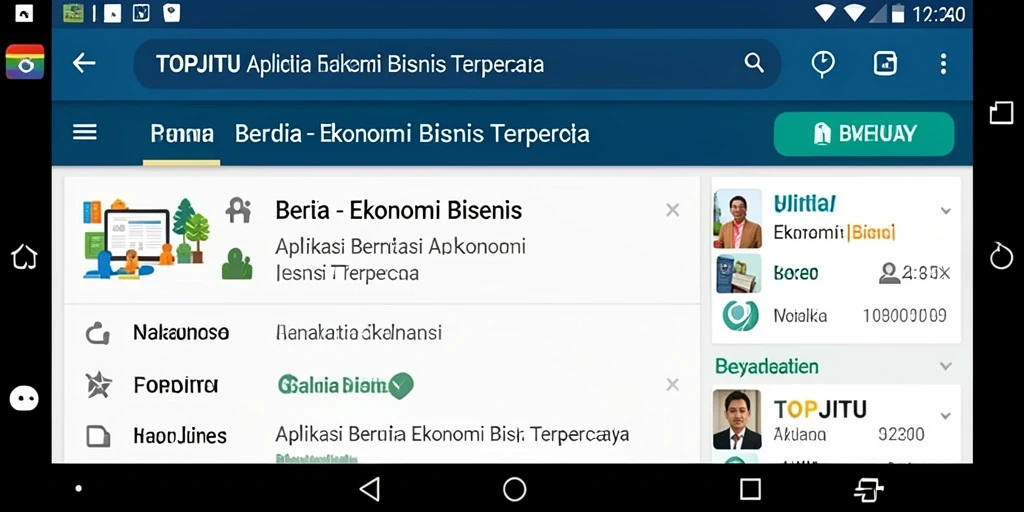 Tampilan antarmuka aplikasi TOPJITU yang ramah pengguna dan informatif.