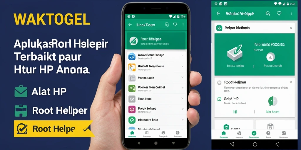 Tampilan antarmuka WAKTOGEL yang sederhana dan user-friendly untuk Root Helper.